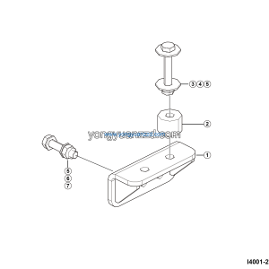 LGMG Off-Highway Dump Truck 2024 - Front connecting mount assy - I4001-2740011438.S1A