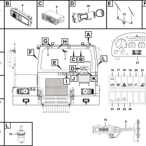 LGMG Off-Highway Dump Truck 2020 - Cab electrical system assy - K1301-2713011755-G1